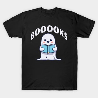 Boooks Ghost Halloween Books Reading Lovers T-Shirt